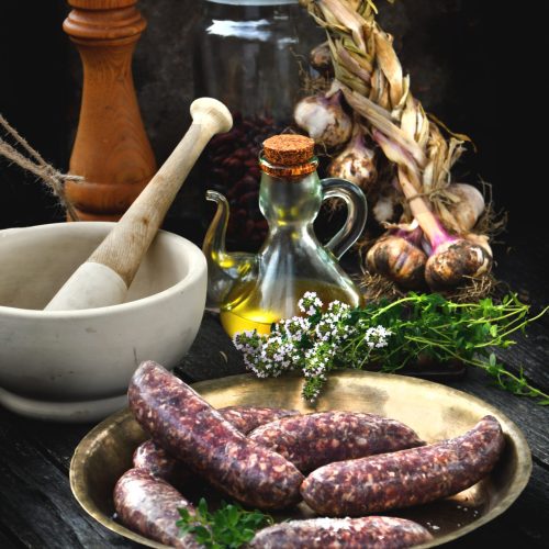 Beef and Horseradish Sausages